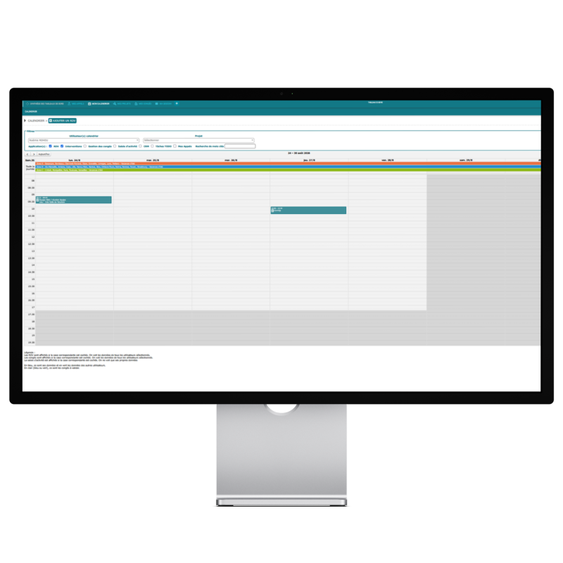 Application Mon Calendrier by Imagine Développement - consultation des RDV