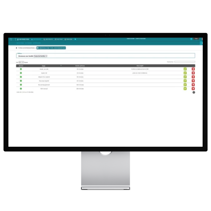 Application MES RDV by Imagine Développement pour la gestion des interventions des techniciens - gestion temps de travail