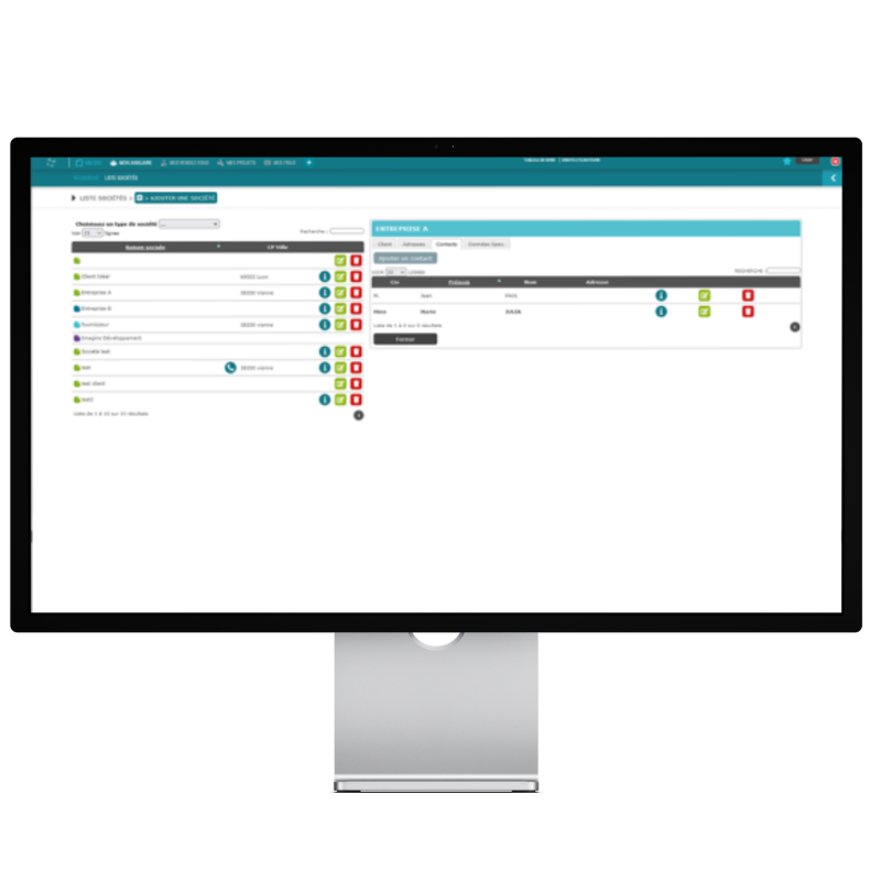 Application Mon annuaire by Imagine Développement - liste des sociétés